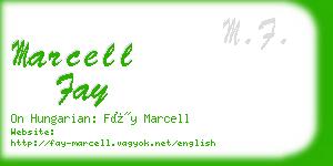 marcell fay business card